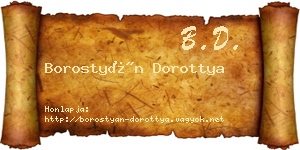 Borostyán Dorottya névjegykártya