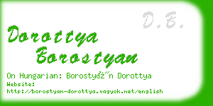 dorottya borostyan business card